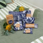 Cosmetic Bag | Navy Natives | Linen | Large Cosmetic Bag | Navy Natives | Linen | Large